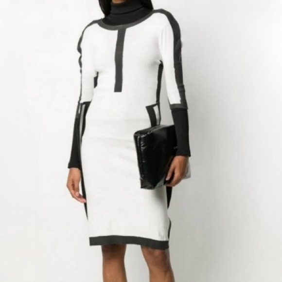 ISSEY MIYAKE Color Block Knit Dress - Picture 3 of 16